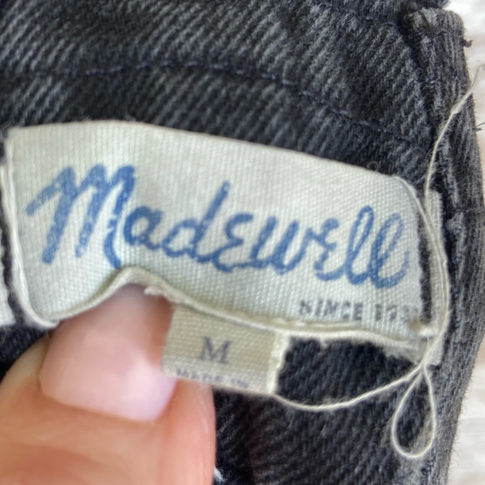 Madewell Black Jean Shorts Adjustable Straps - Picture 7 of 7